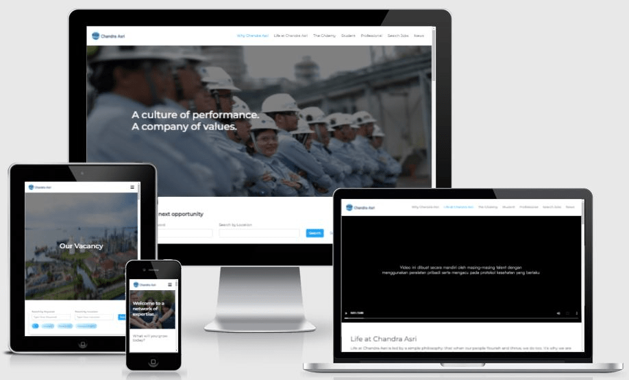 Website Chandra Asri - careers.capcx.com